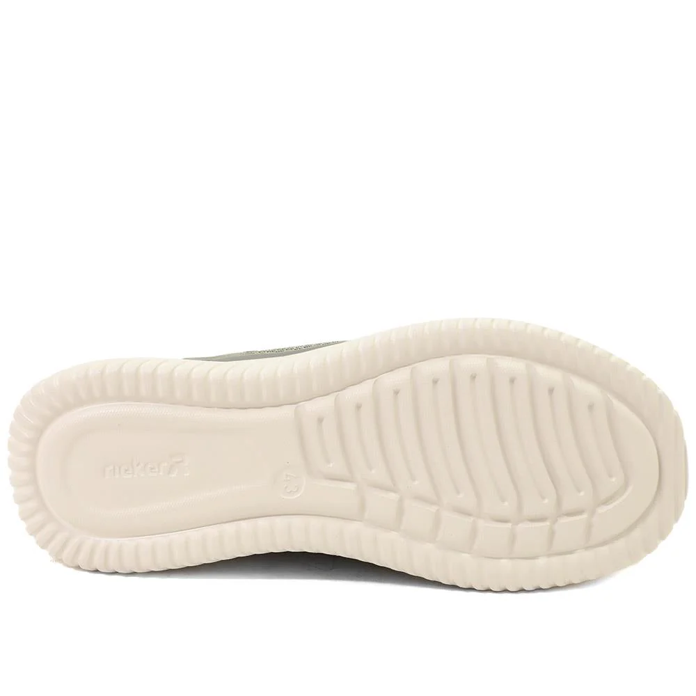 Rieker Lace Up Low Top Trainers - RKR43514 / 328 774 - Khaki - Image 5