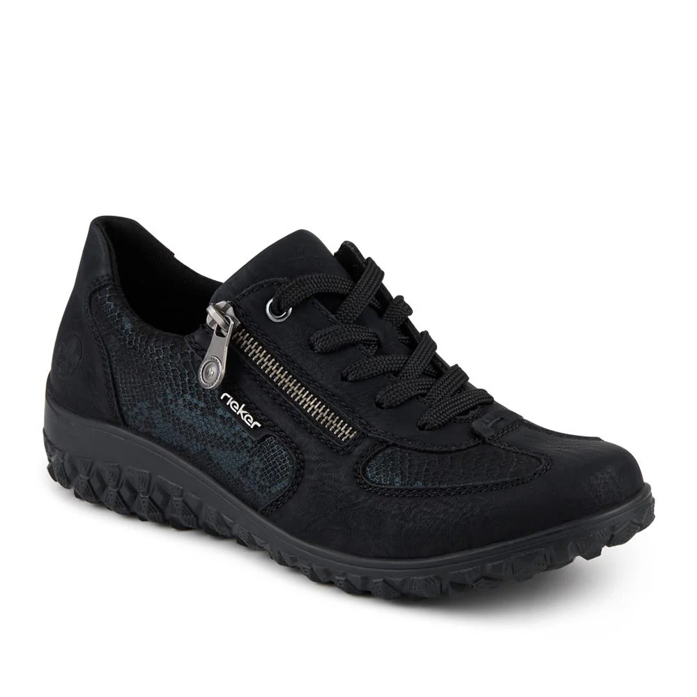 Rieker Wide Fit Grippy Zip & Lace Trainers - RKR42528 / 327 692