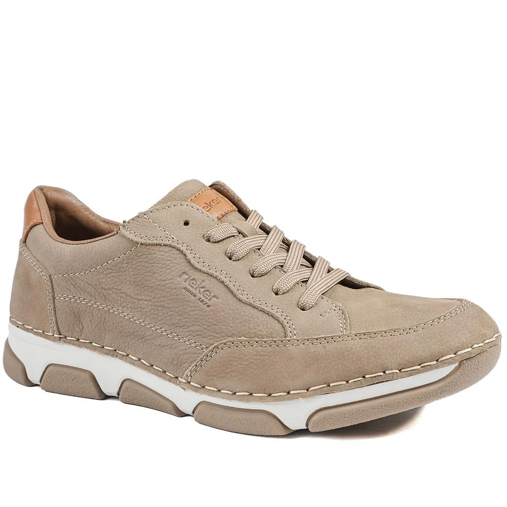 Rieker Wide Fit Leather Lace Up Trainers - RKR43508 / 328 976 - Image 2