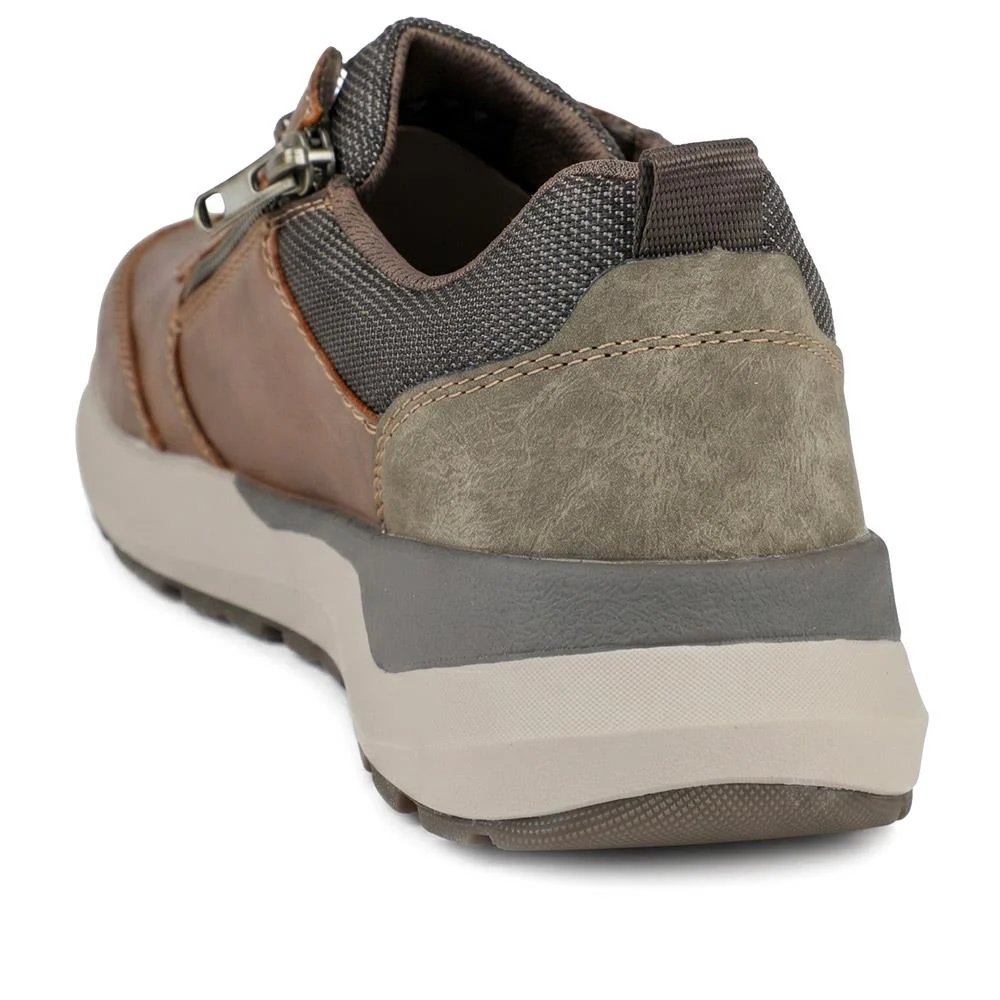 Rieker Wide Fit Rugged Low Cut Boots - RKR43049 / 330 229 - Tan - Image 3