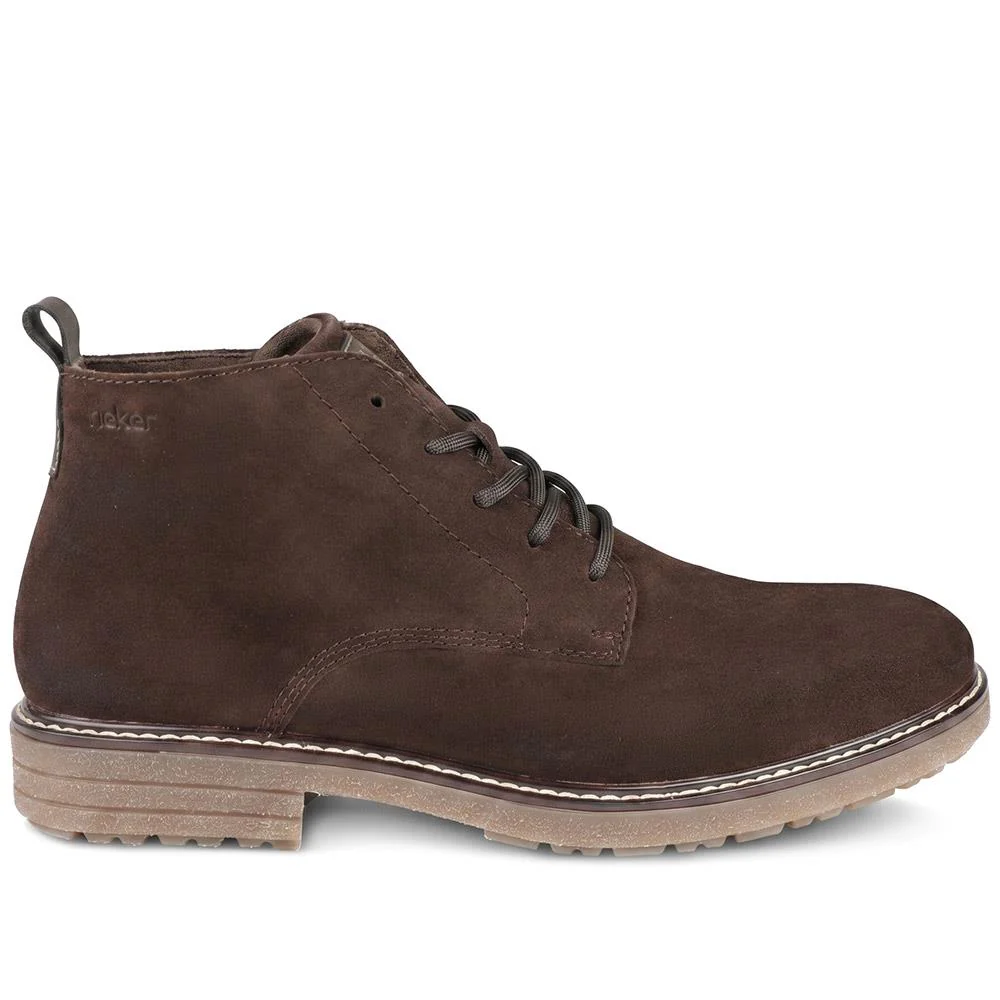 Rieker Wide Fit Suede Leather Boots - RKR43047 / 330 223 - Brown - Image 2