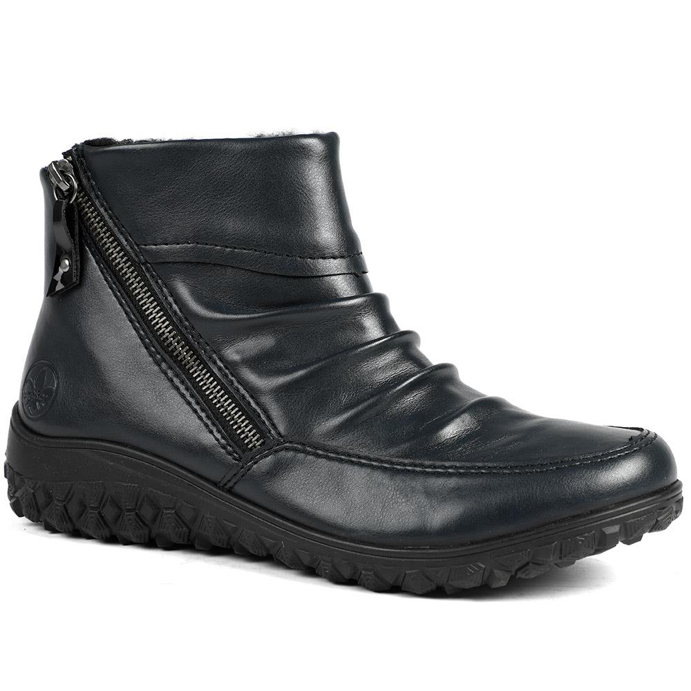 Rieker Wide Fit Zip Up Ankle Boots - RKR42552 / 328 205