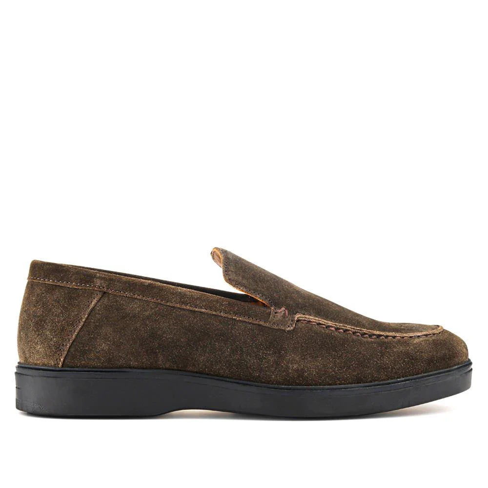 Rocco Laceless Leather Shoes - ROCCO / 326 487 - Dark Brown Suede - Image 2