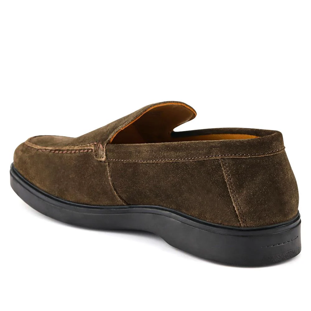 Rocco Laceless Leather Shoes - ROCCO / 326 487 - Dark Brown Suede - Image 3