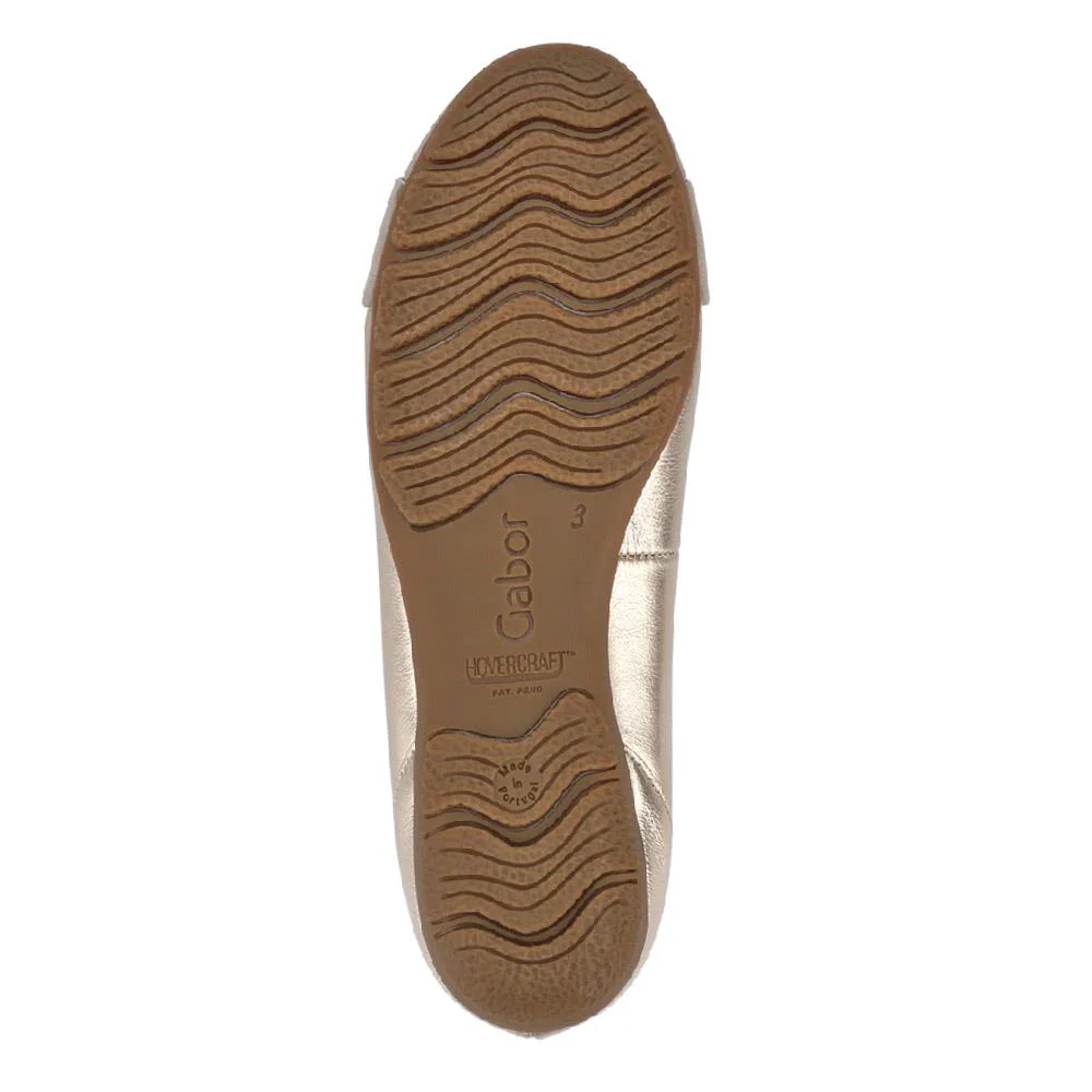 Rosta All-Leather Slip-On Ballet Pumps - GAB41501 / 326 979 - Metallic Beige - Image 5