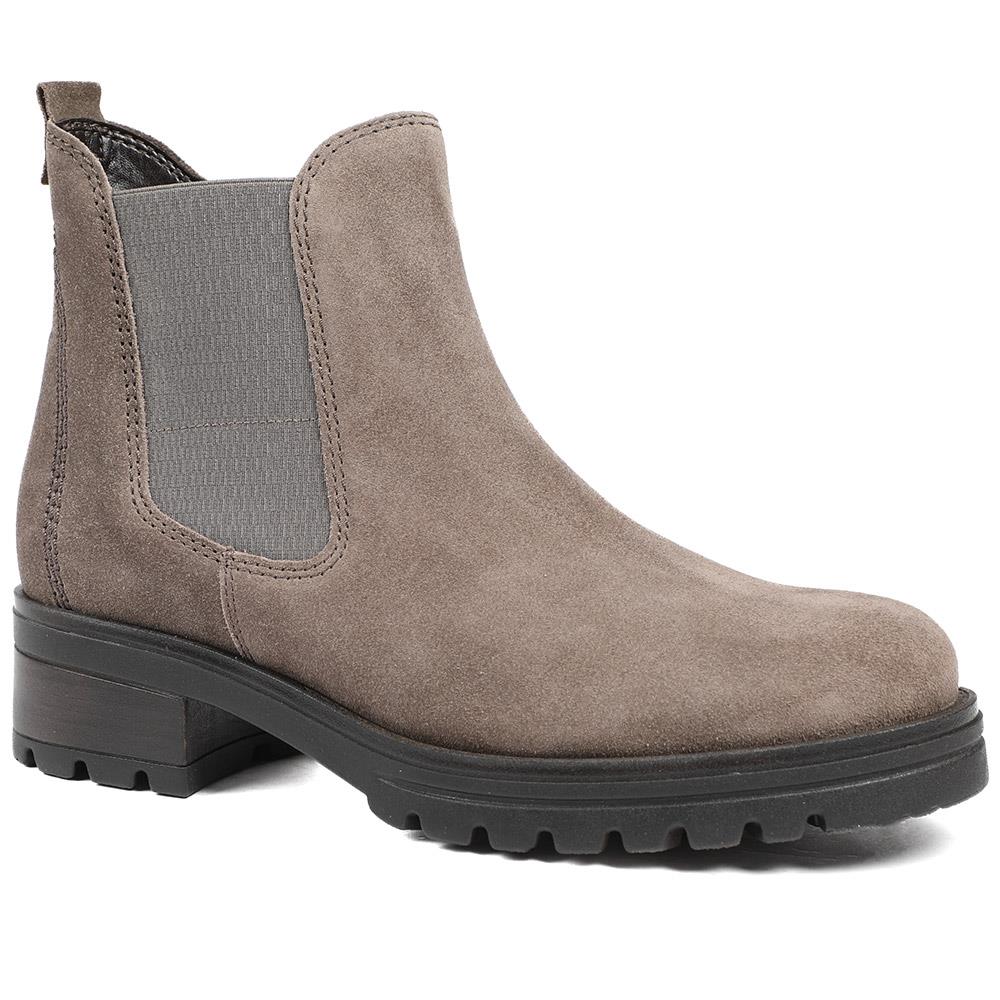 Sallis Chunky Leather Chelsea Boots - GAB40535 / 327 566 - Grey Suede