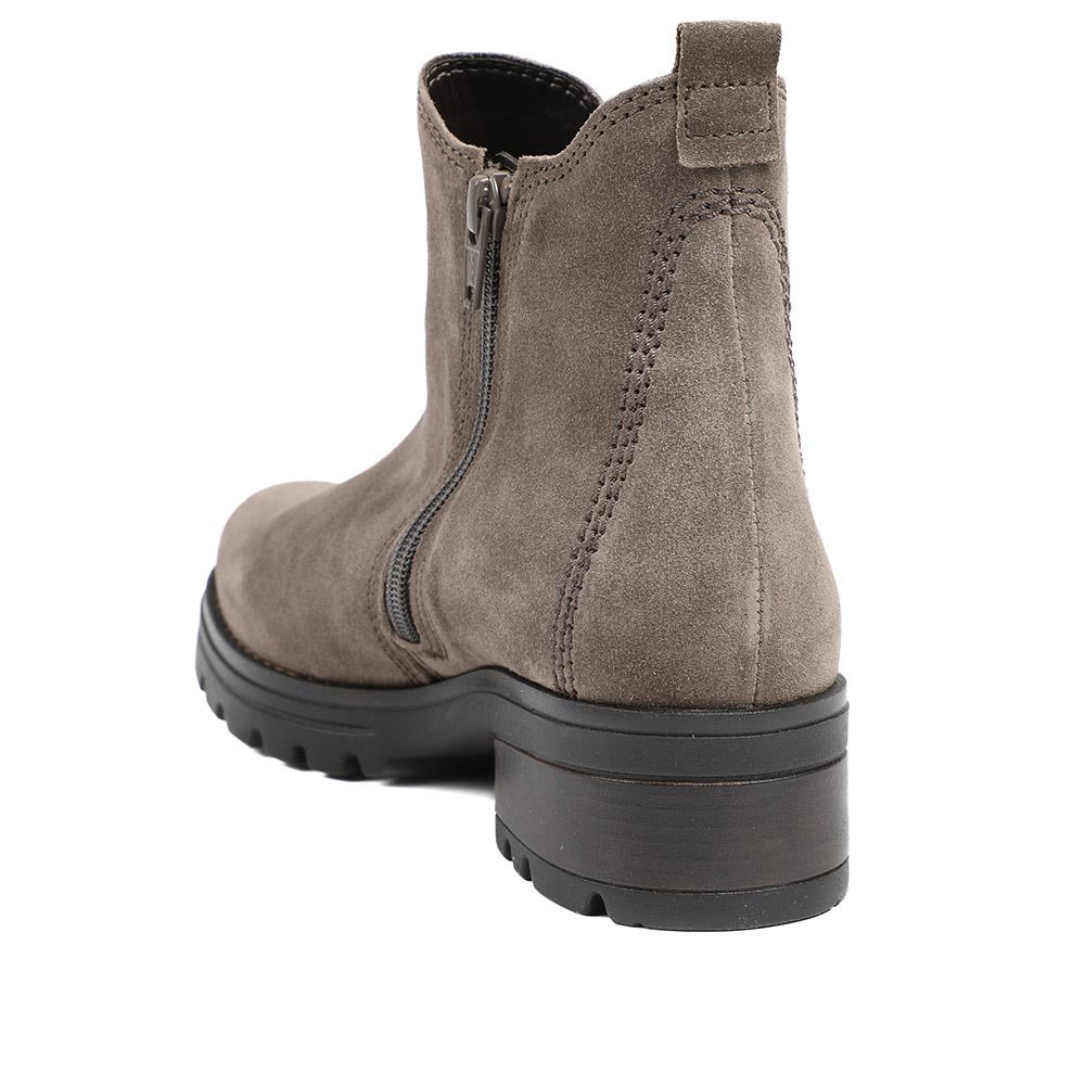 Sallis Chunky Leather Chelsea Boots - GAB40535 / 327 566 - Grey Suede - Image 3