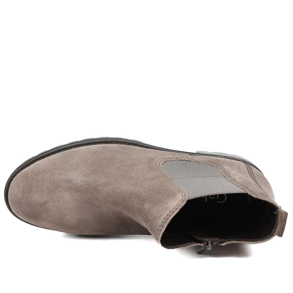 Sallis Chunky Leather Chelsea Boots - GAB40535 / 327 566 - Grey Suede - Image 4
