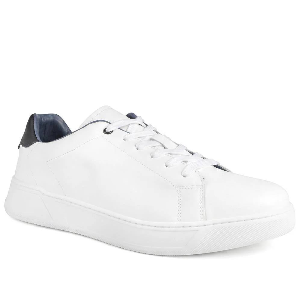 Salvino Leather Lace Up Trainers - SALVINO / 330 215 - Image 2