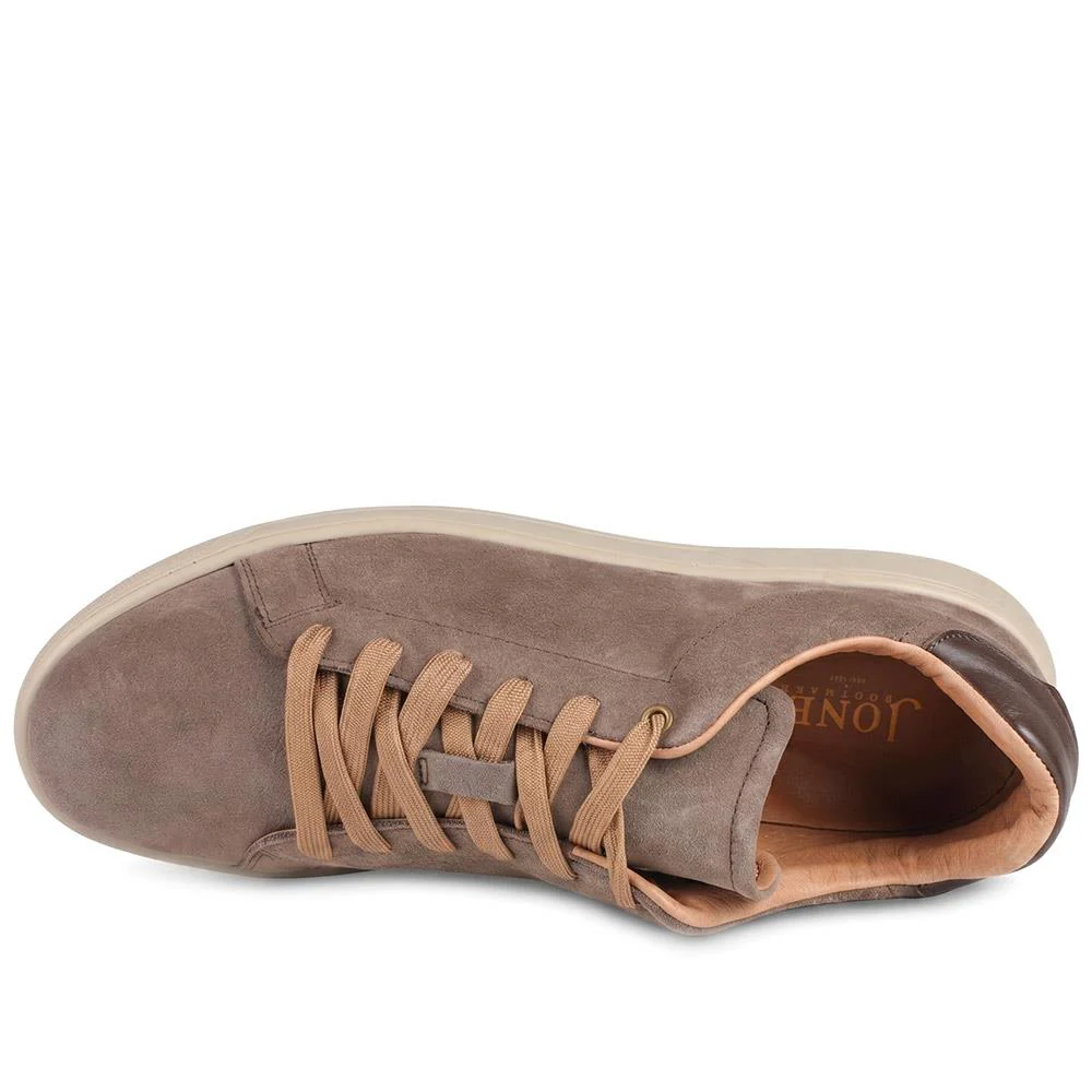 Salvino Leather Lace Up Trainers - SALVINO / 330 215 - Taupe Suede - Image 5