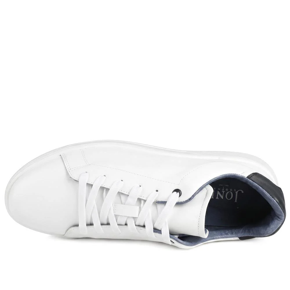 Salvino Leather Lace Up Trainers - SALVINO / 330 215 - White Leather - Image 5