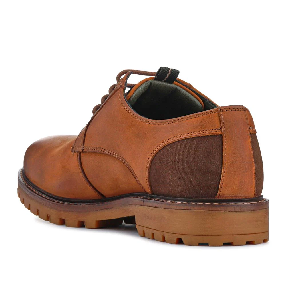 Sandstone Leather Lace-Up Shoes - BARBR38503 / 324 445 - Cognac - Image 3