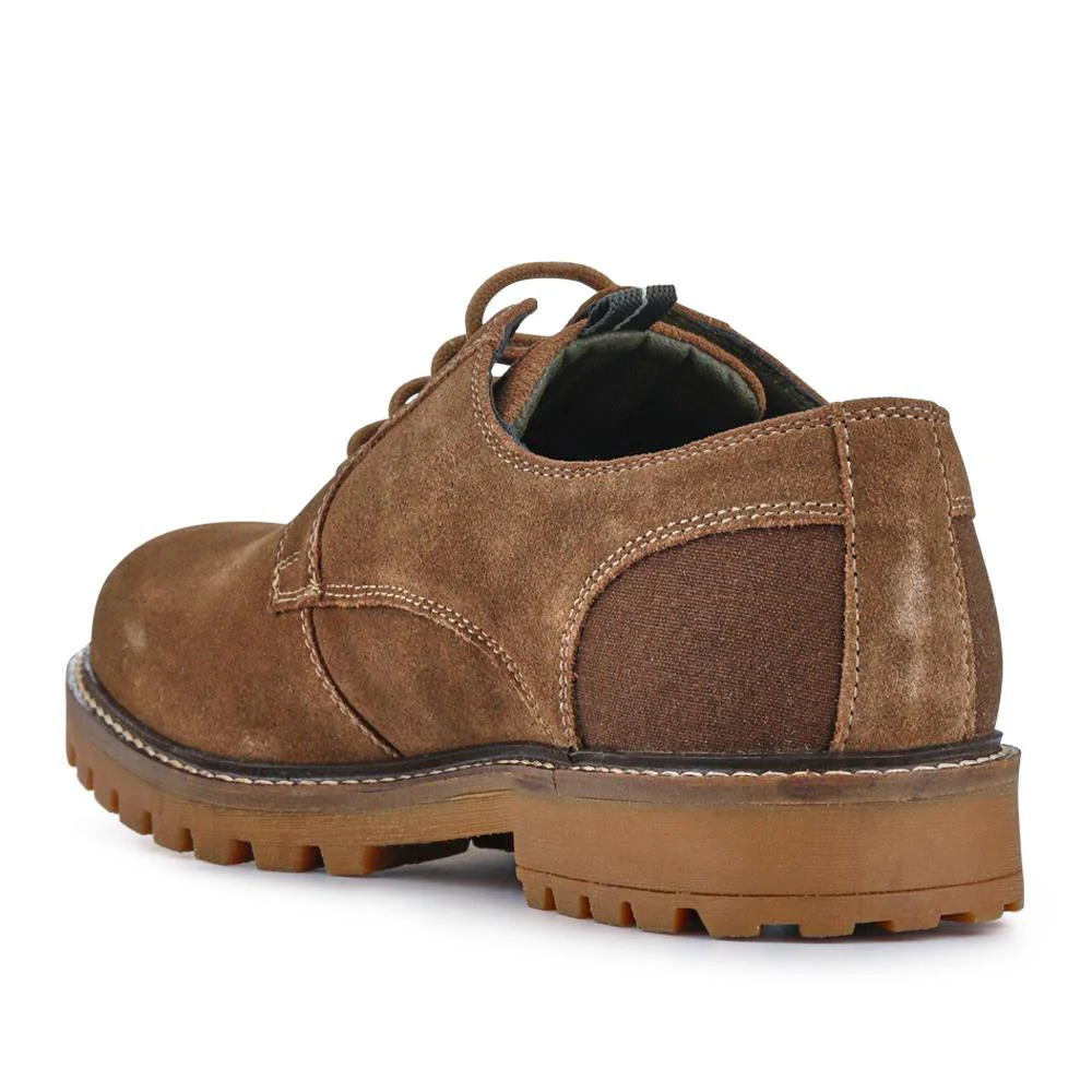 Sandstone Leather Lace-Up Shoes - BARBR38503 / 324 445 - Taupe Suede - Image 3