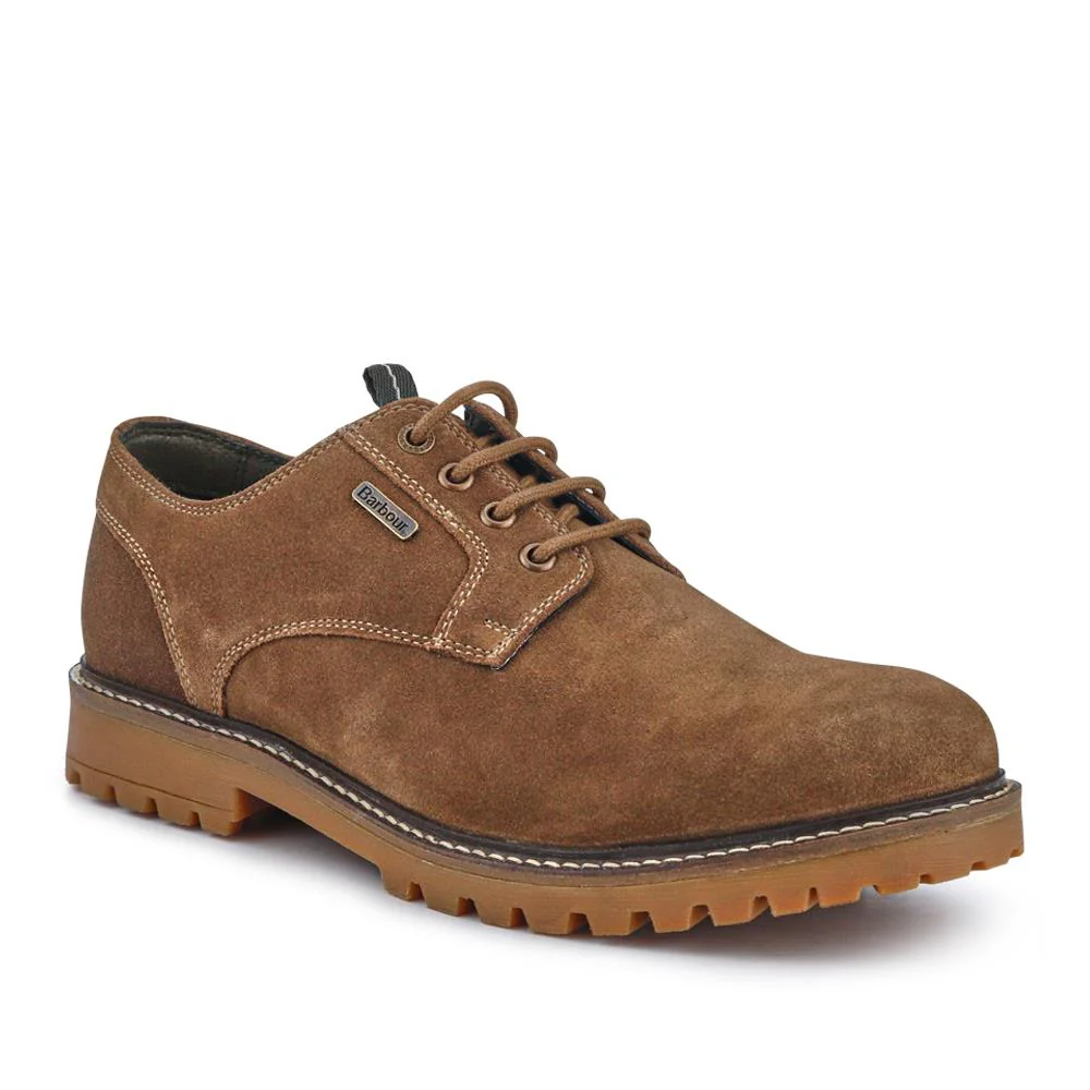 Sandstone Leather Lace-Up Shoes - BARBR38503 / 324 445 - Taupe Suede