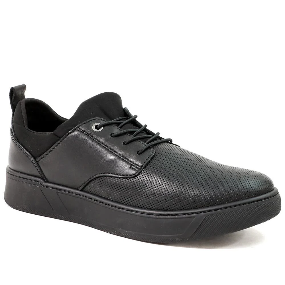 Seamus Casual Lace-Up Trainers - SEAMUS / 327 315 - Black Leather