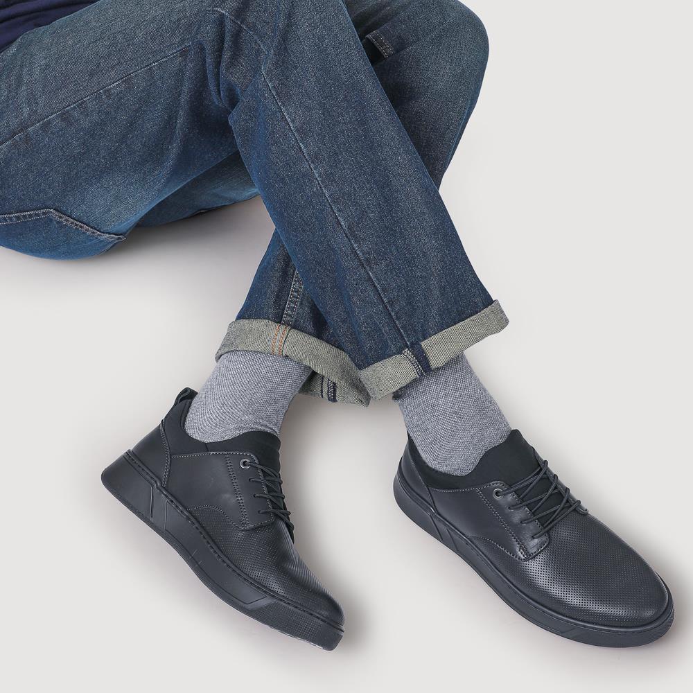 Seamus Casual Lace-Up Trainers - SEAMUS / 327 315 - Black - Image 9