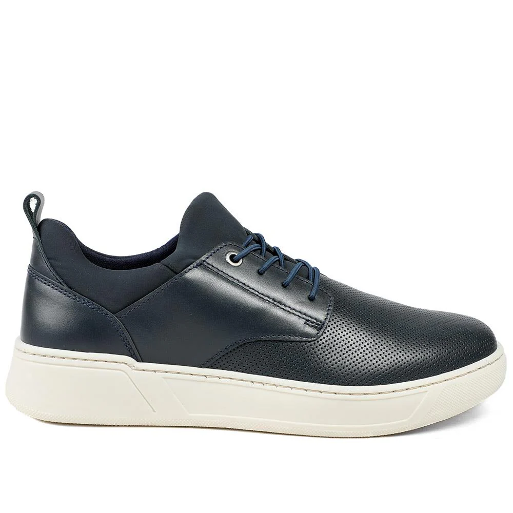 Seamus Casual Lace-Up Trainers - SEAMUS / 327 315 - Navy Leather - Image 2