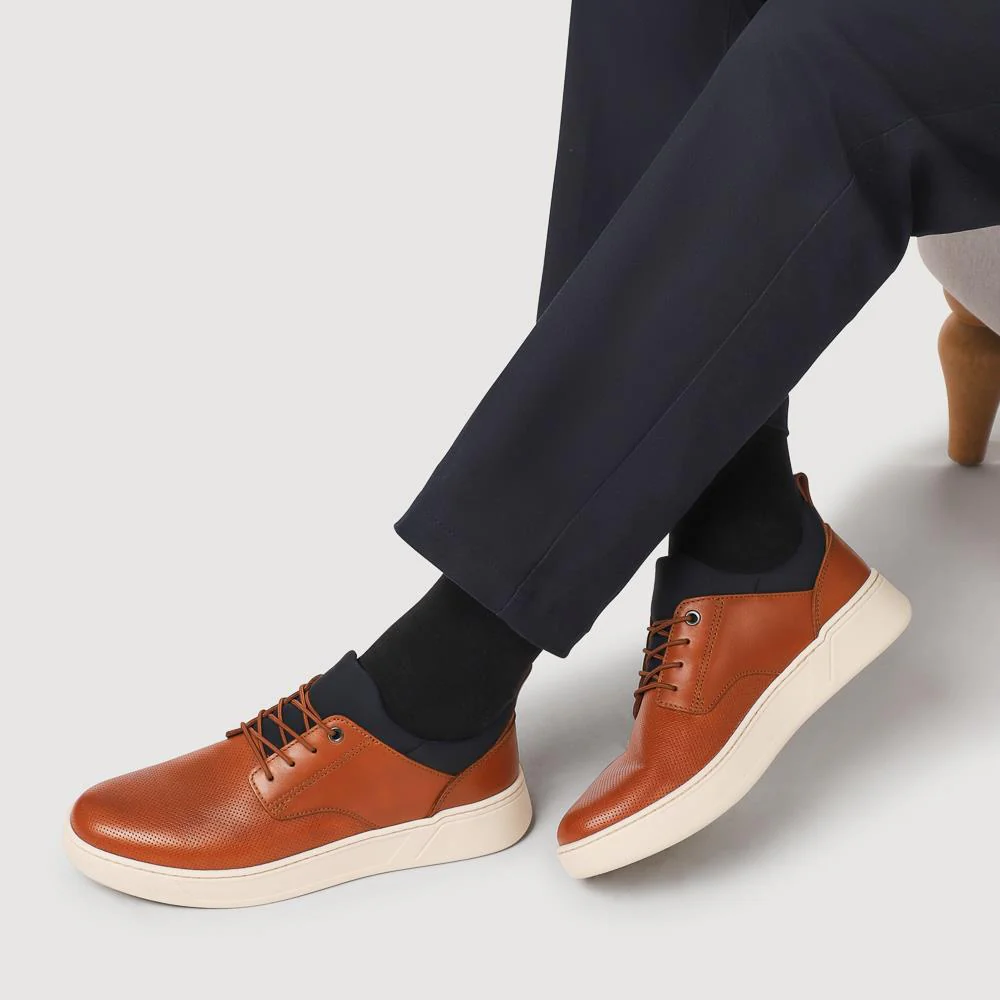 Seamus Casual Lace-Up Trainers - SEAMUS / 327 315 - Tan - Image 5