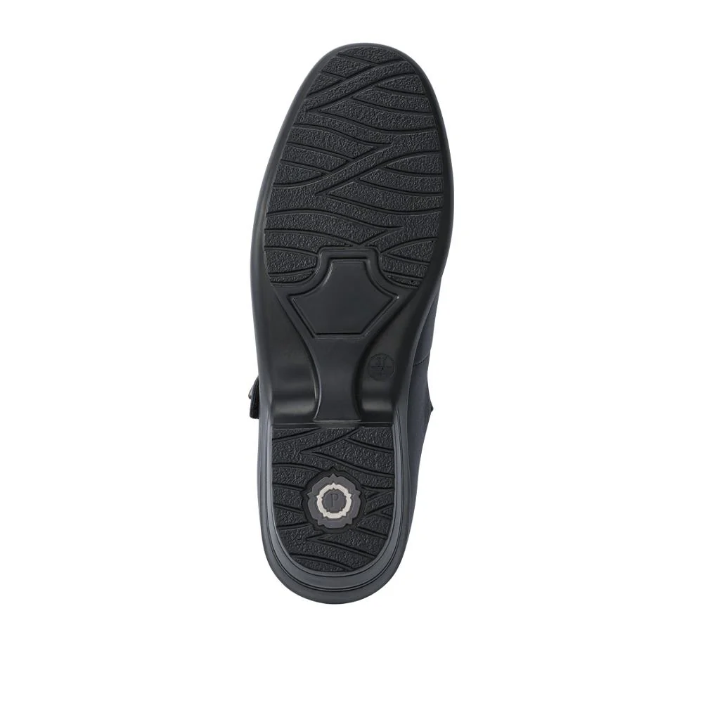 Wide Fit Leather Touch-Fasten Mary Janes - KF42017 / 328 182 - Navy - Image 5