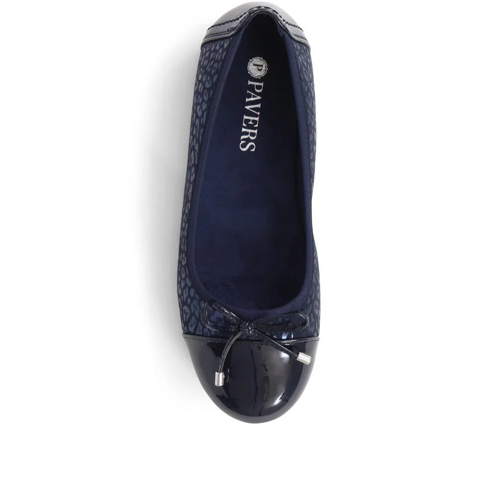Simple Slip-On Ballet Pumps - WBINS38055 / 324 147 - Navy-Navy Patent - Image 5