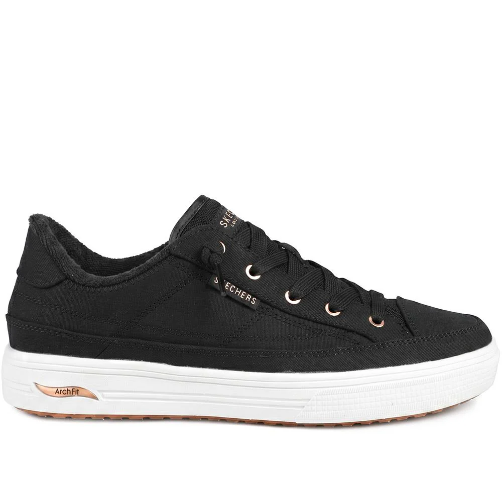 Skechers Arch Fit Arcade Lace Up Trainers - SKE43520 / 328 732 - Black - Image 3