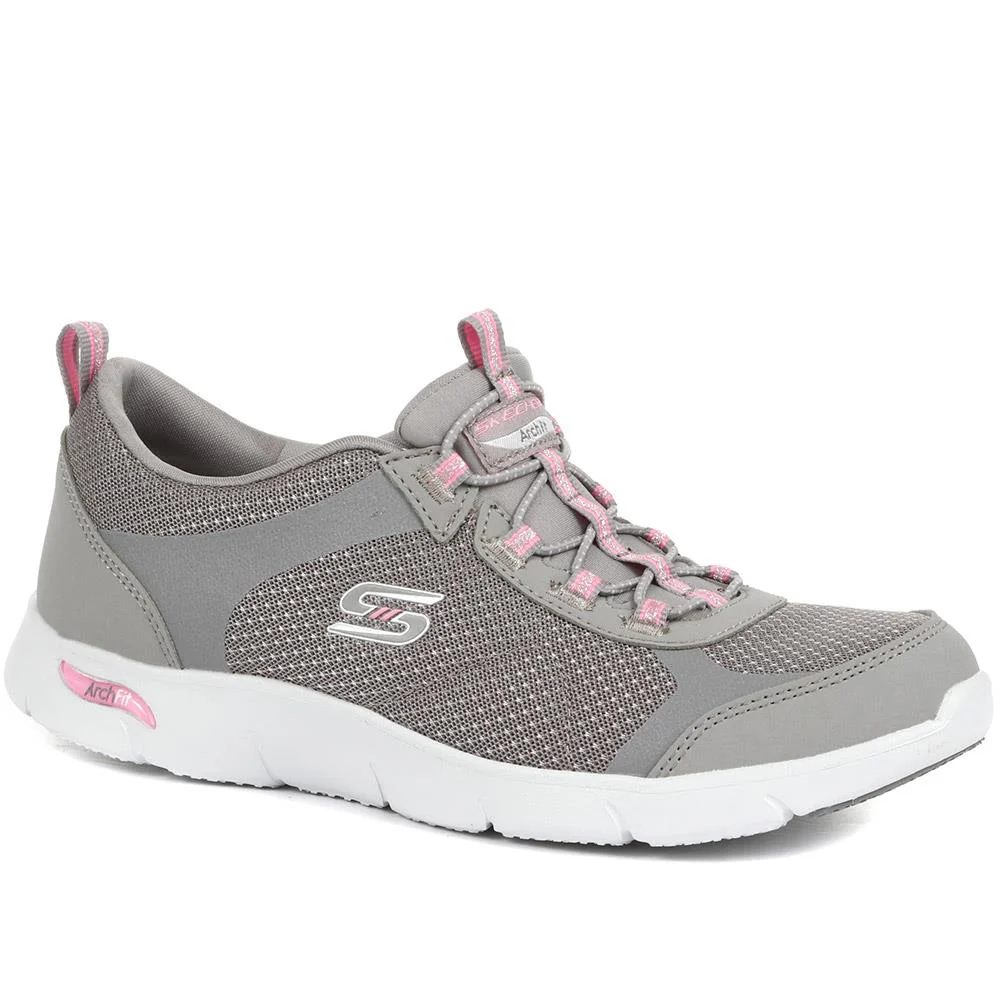 Skechers Arch Fit Refine Her Best Trainers - SKE35086 / 321 383 - Grey-Pink