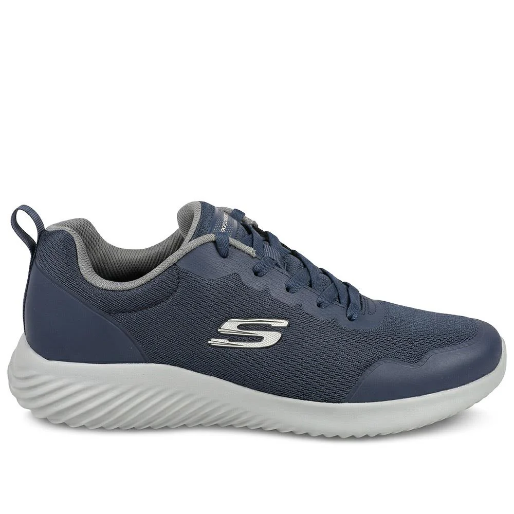 Skechers Bounder Arcadia Lace Up Trainers - SKE43049 / 328 705 - Navy - Image 2