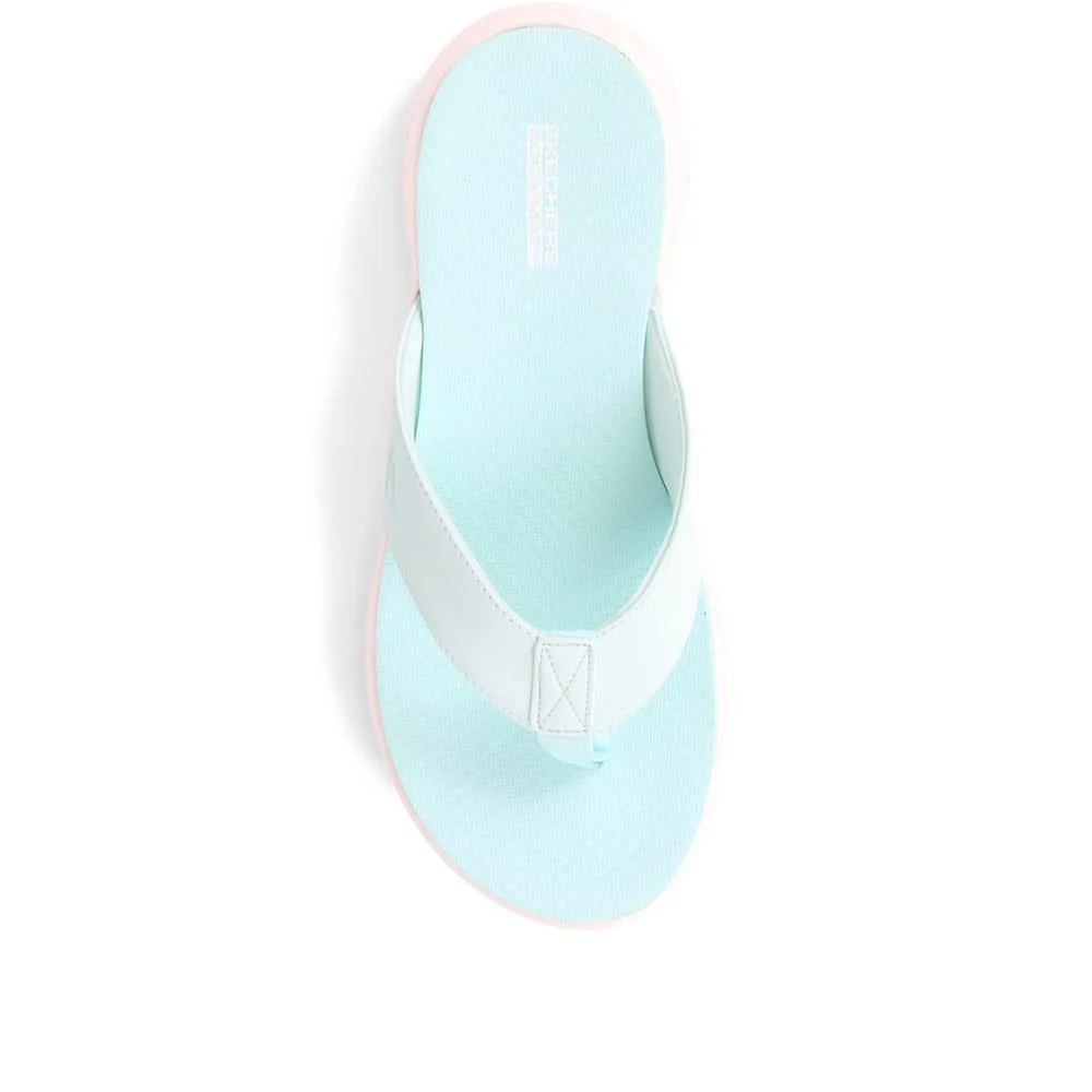 Skechers On-The-Go 600 Vacay Toe Post Sandals - SKE37202 / 323 777 - Aqua - Image 3