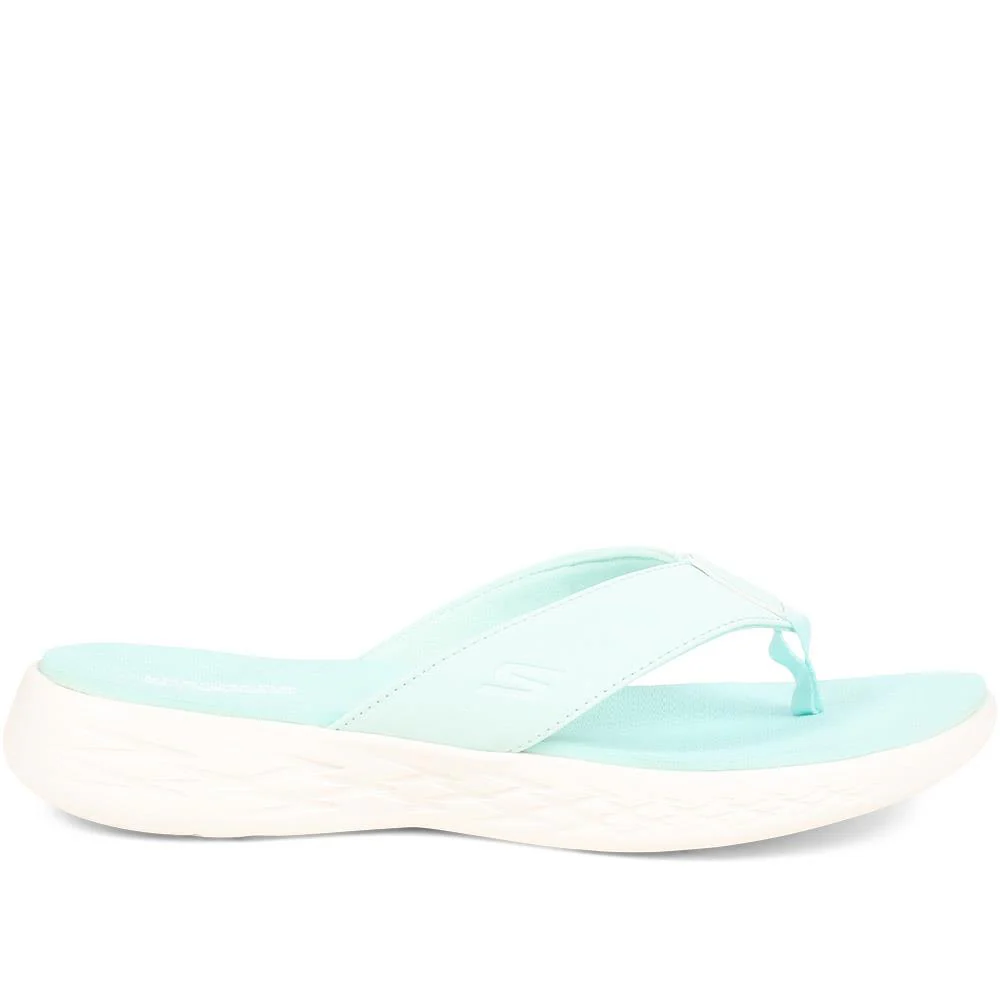 Skechers On-The-Go 600 Vacay Toe Post Sandals - SKE37202 / 323 777 - Aqua - Image 5