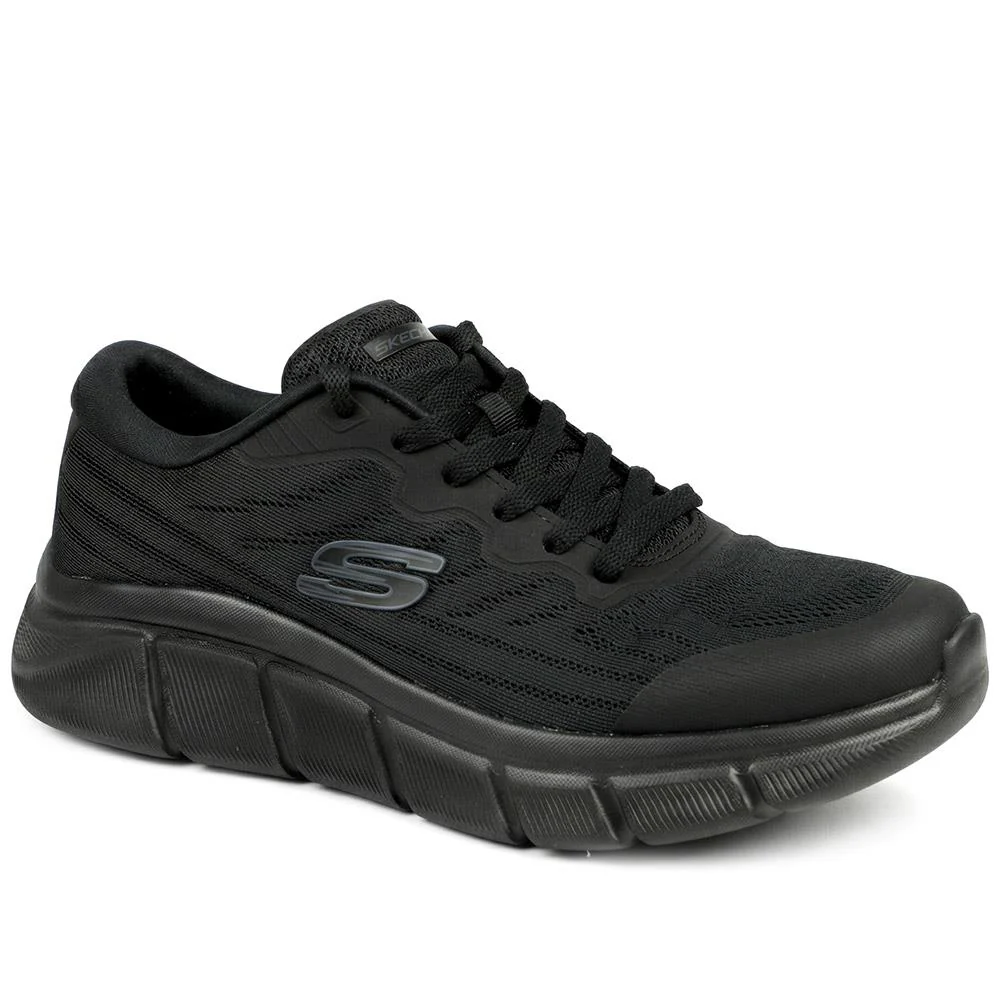 Skechers Flex Flow Arlen Lace Up Trainers - SKE43046 / 328 966 - Black-Black
