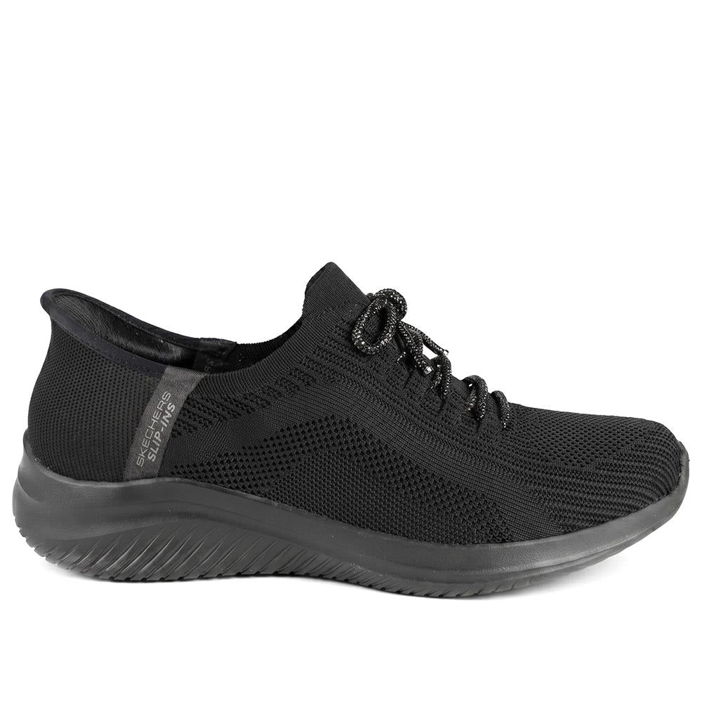 Skechers Slip-ins: Lace Up Trainers - SKE43137 / 330 385 - Black - Image 3