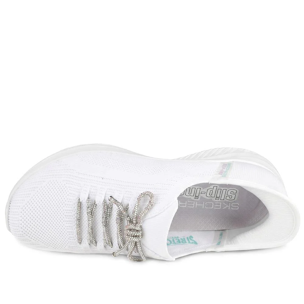 Skechers Slip-ins: Lace Up Trainers - SKE43137 / 330 385 - White - Image 5