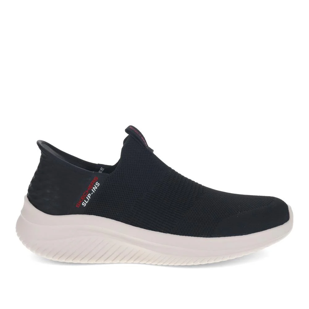 Skechers Wide Fit Slip-ins: Ultra Flex Trainers - SKE39047 / 324 776 - Black-White - Image 2