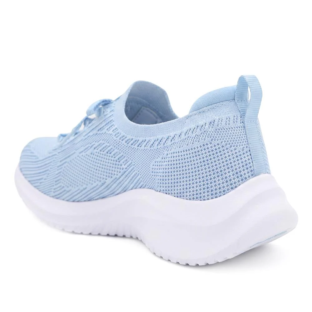 Skechers Sporty Breathable Slip On Trainers - SKE43015 / 328 681 - Light Blue - Image 4