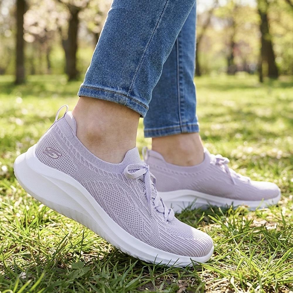 Skechers Sporty Breathable Slip On Trainers - SKE43015 / 328 681 - Light Blue - Image 6