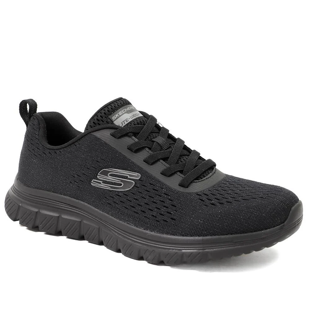 Skechers Summits Bungee Lace Trainers - SKE43016 / 328 684 - Black