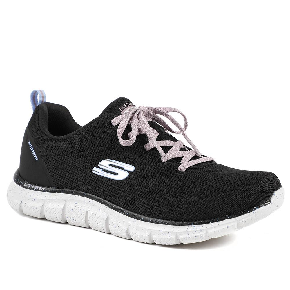 Skechers Track Lace Up Waterproof Trainers - SKE42029 / 327 757 - Black
