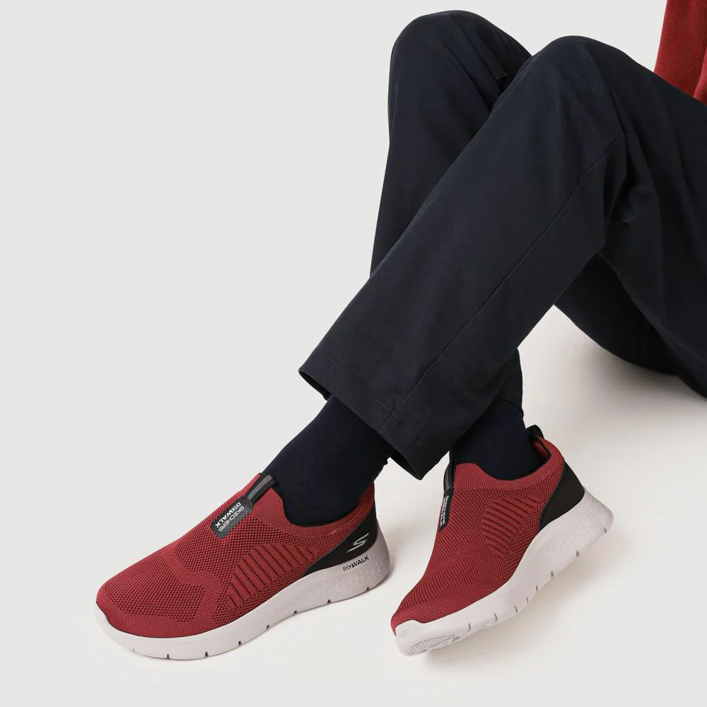 Skechers Extra Wide Fit GO WALK FLEX Trainers - SKE41031 / 326 644 - Red - Image 5