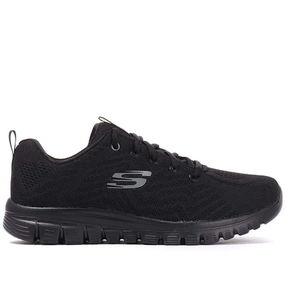 Skechers Wide Fit Graceful Get Connected Trainers - SKE30027 / 315 957 - Black - Image 2