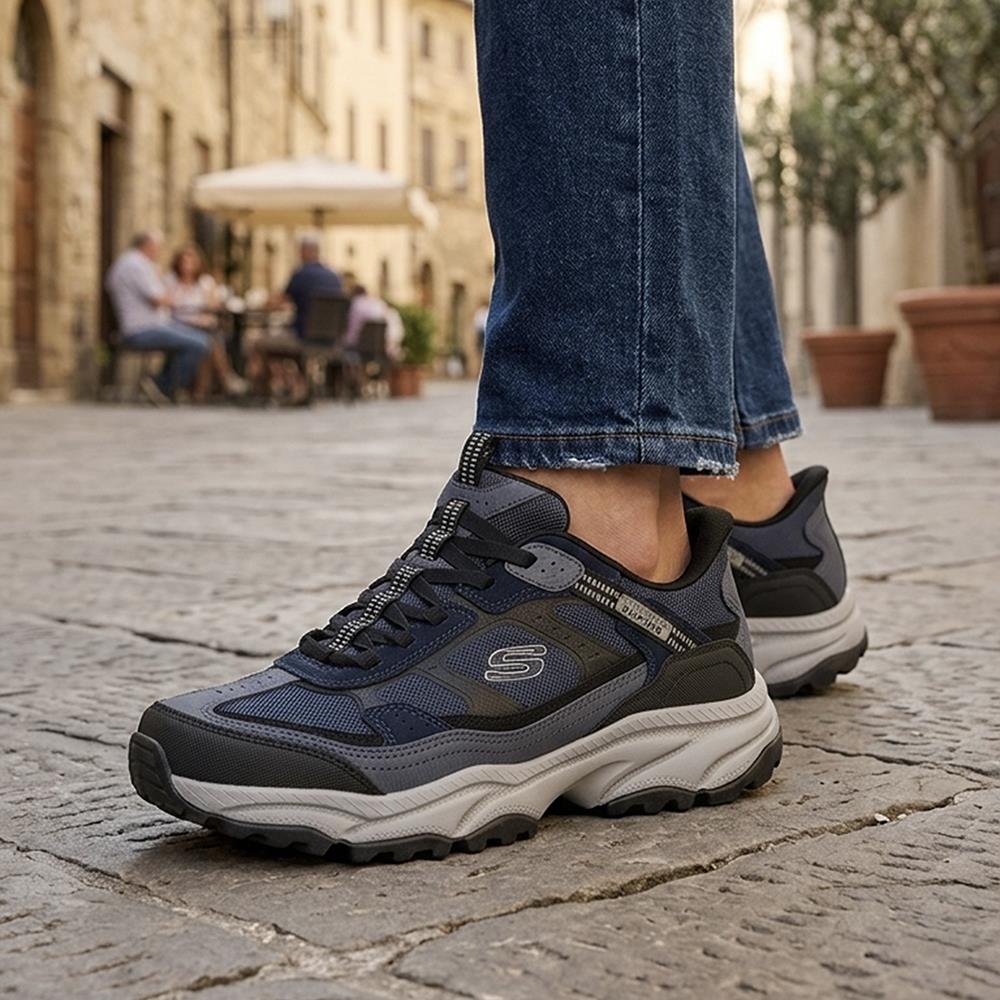 Skechers Wide Fit Slip-ins Vigor AT Trainers - SKE42035 / 327 834 - Navy - Image 2