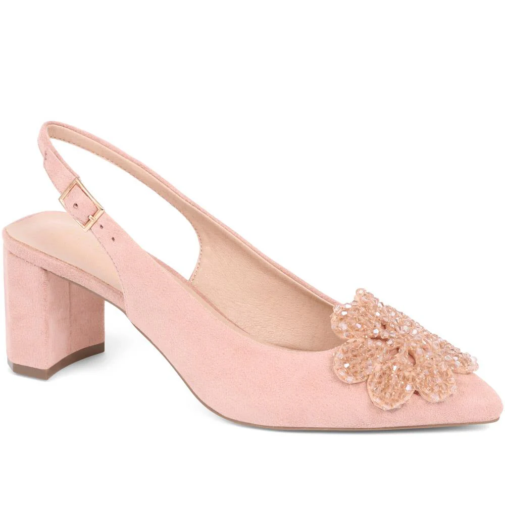 Slingback Court Shoes - MENBU36503 / 322 722 - Nude