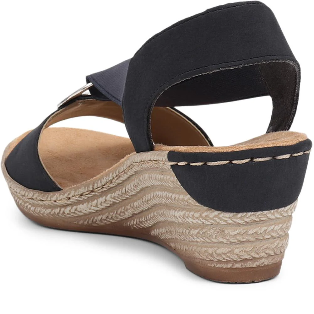 Slingback Wedge Sandals - RKR37525 / 323 724 - Navy - Image 3