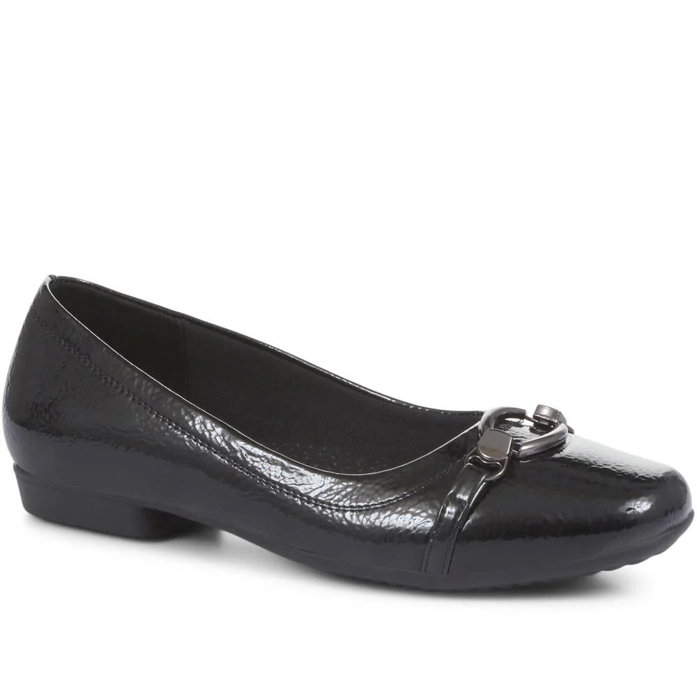 Slip-On Ballerina Pumps - WK33001 / 319 767 - Black Patent