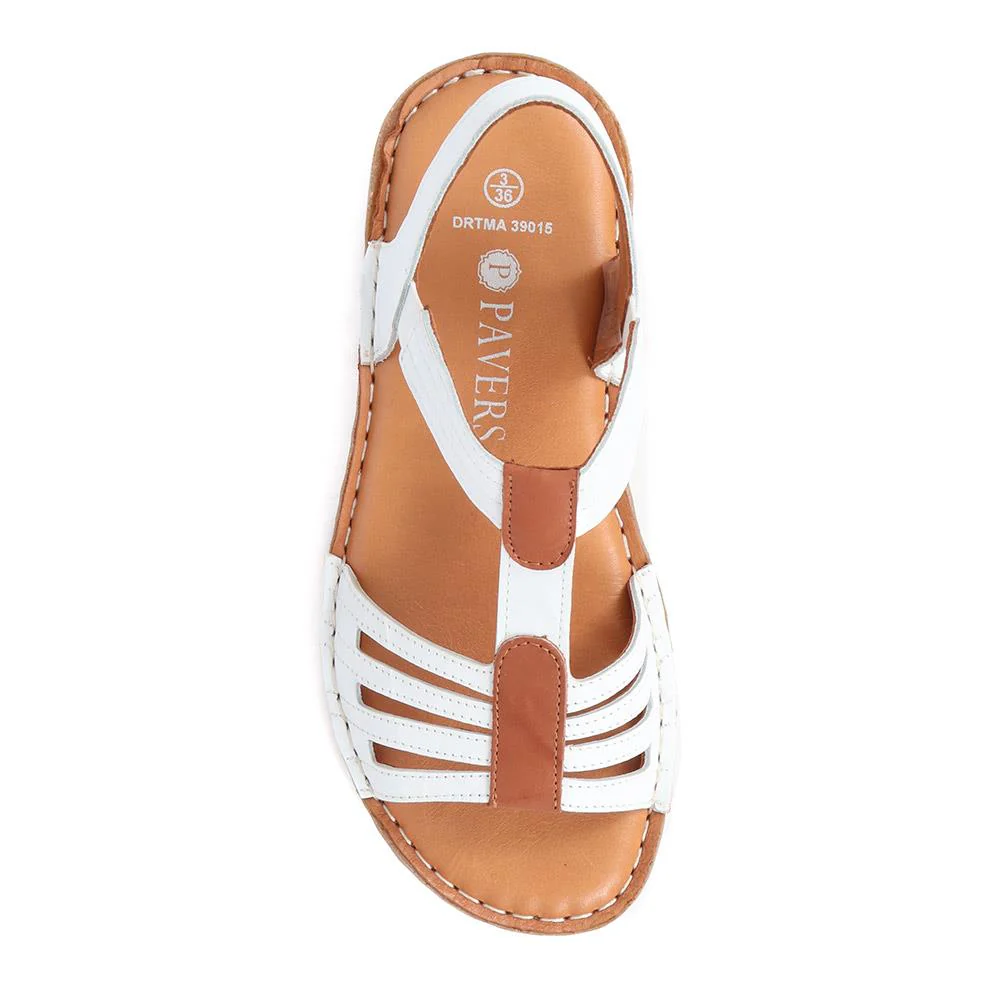 Slip-On Elasticated Sandals - DRTMA39015 / 326 055 - White - Image 4