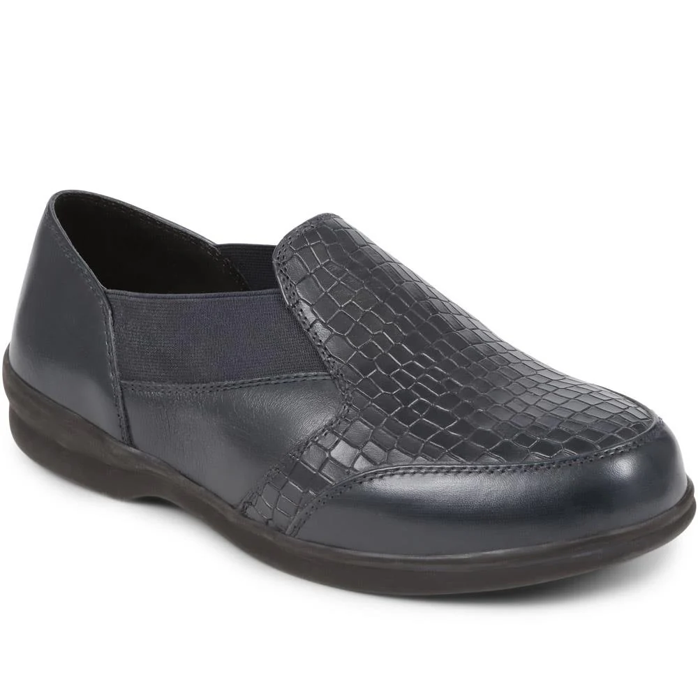 Extra Wide Fit Slip On Shoes - LILIANNE / 323 994 - Navy