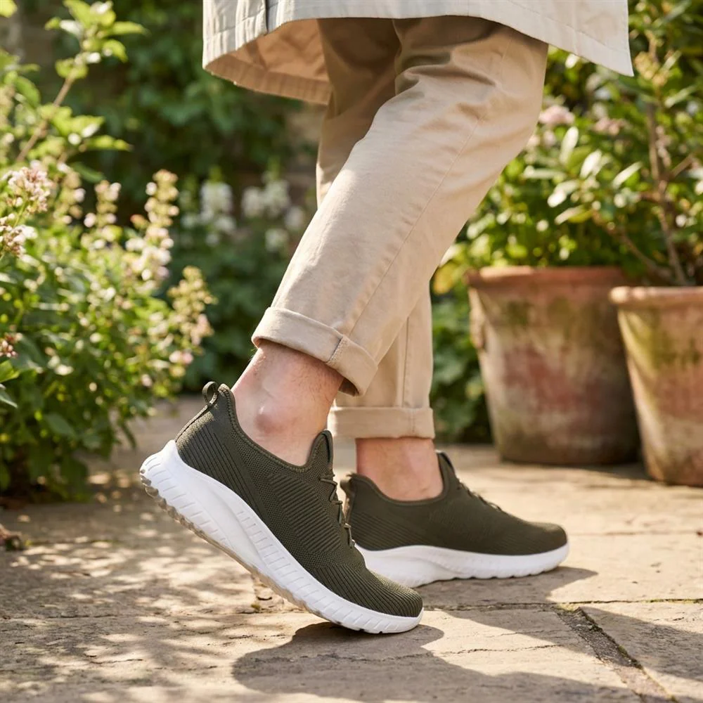Easy Step In Wide Fit Trainers - BOJIE41004 / 326 872 - Khaki - Image 2
