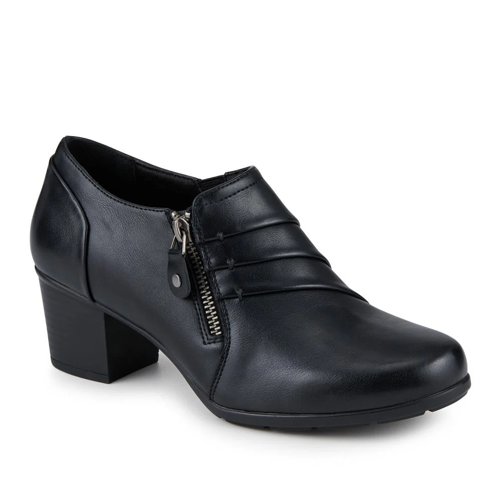 Smart Block Heeled Slip On Shoes - PINYI42000 / 327 891 - Black