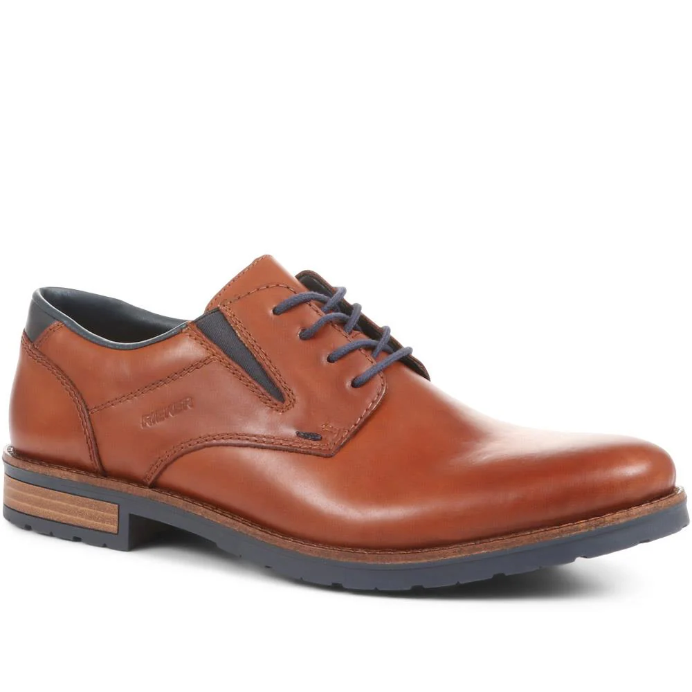 Smart Lace-Up Derby Shoes - RKR36517 / 322 380 - Tan
