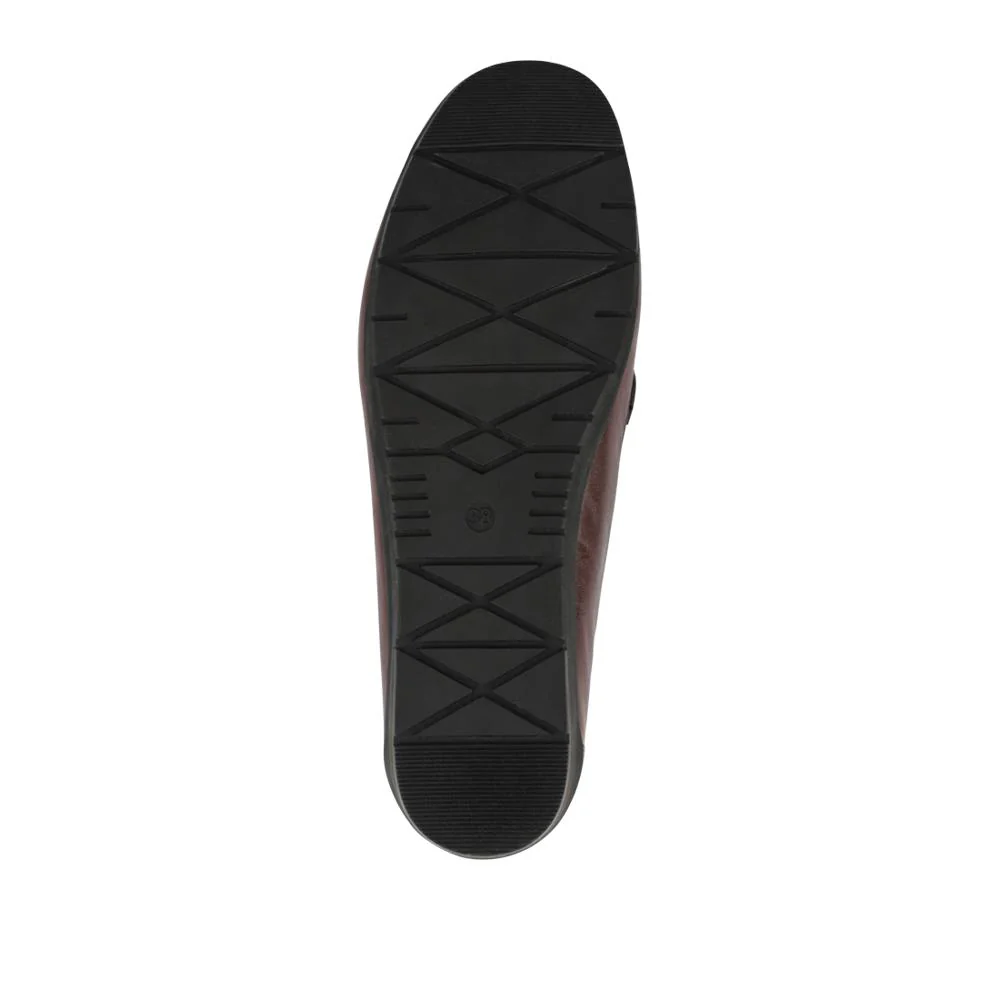 Smart Leather Moccasins  - NAP40008 / 326 589 - Burgundy - Image 5