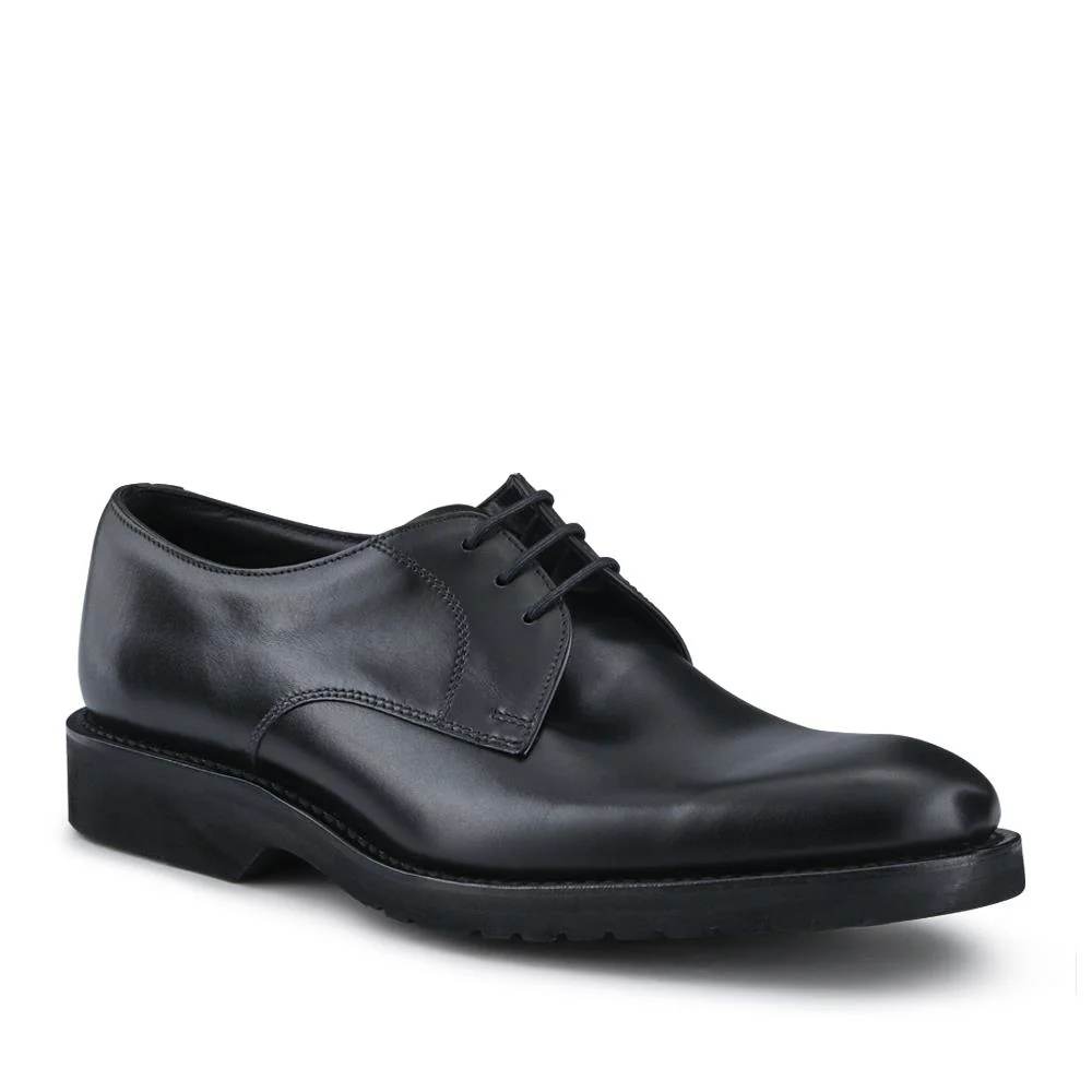 Smart Leather Wide-Fit Derby Shoes - LOA41502 / 327 669 - Black